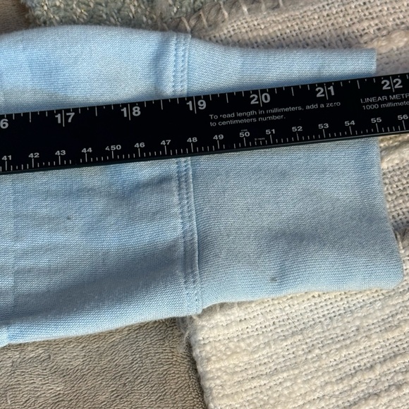 J.Crew Open Front Cardigan Soft loungewear Pale Pastel Blue Sweater Size L - Picture 8 of 9